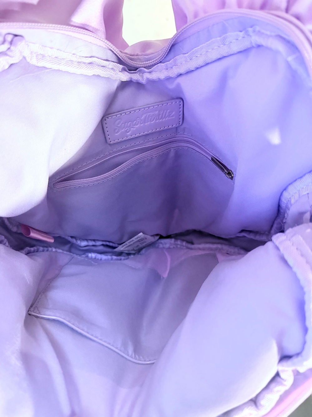 Sugar Thrillz Lavender Heart Ruffle Shoulder Bag - Picture 5 of 5